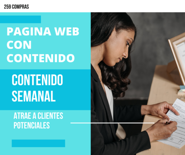 Paginas con generación de contenido semanal